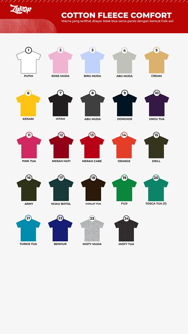 katalog warna jaket