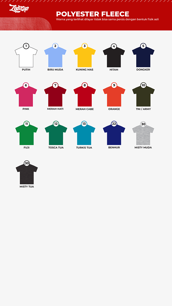 katalog warna jaket